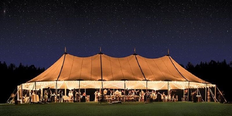 Outdoor wedding tents