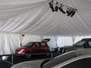Renting tent for trade show