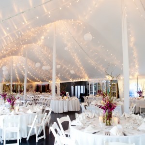 indoor tent wedding setting