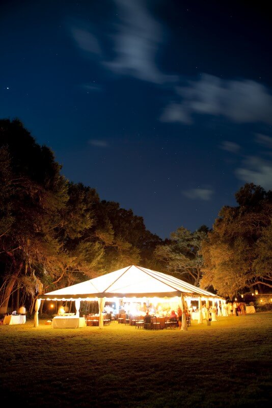 Party Tent at night