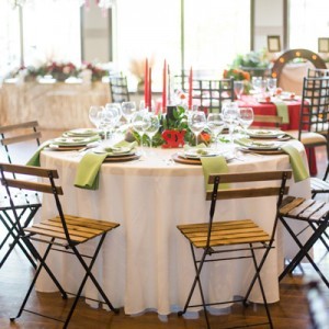 Rent round tables for your wedding