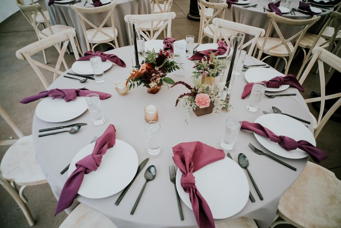 table setting for wedding, Colorado Party Rentals