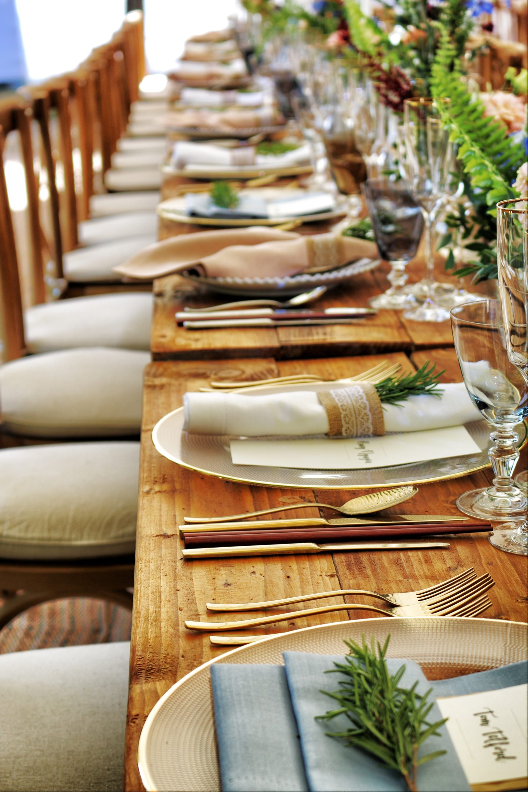 Personalized place settings will make your guests feel special.