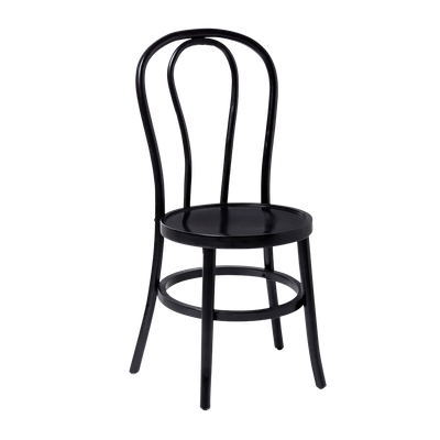 Black bentwood cafe chair rental